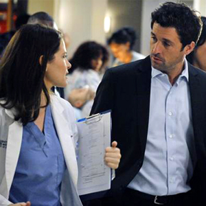 Sarah Drew, Patrick Dempsey, Grey's Anatomy Sarah Drew, Patrick Dempsey, Grey's Anatomy